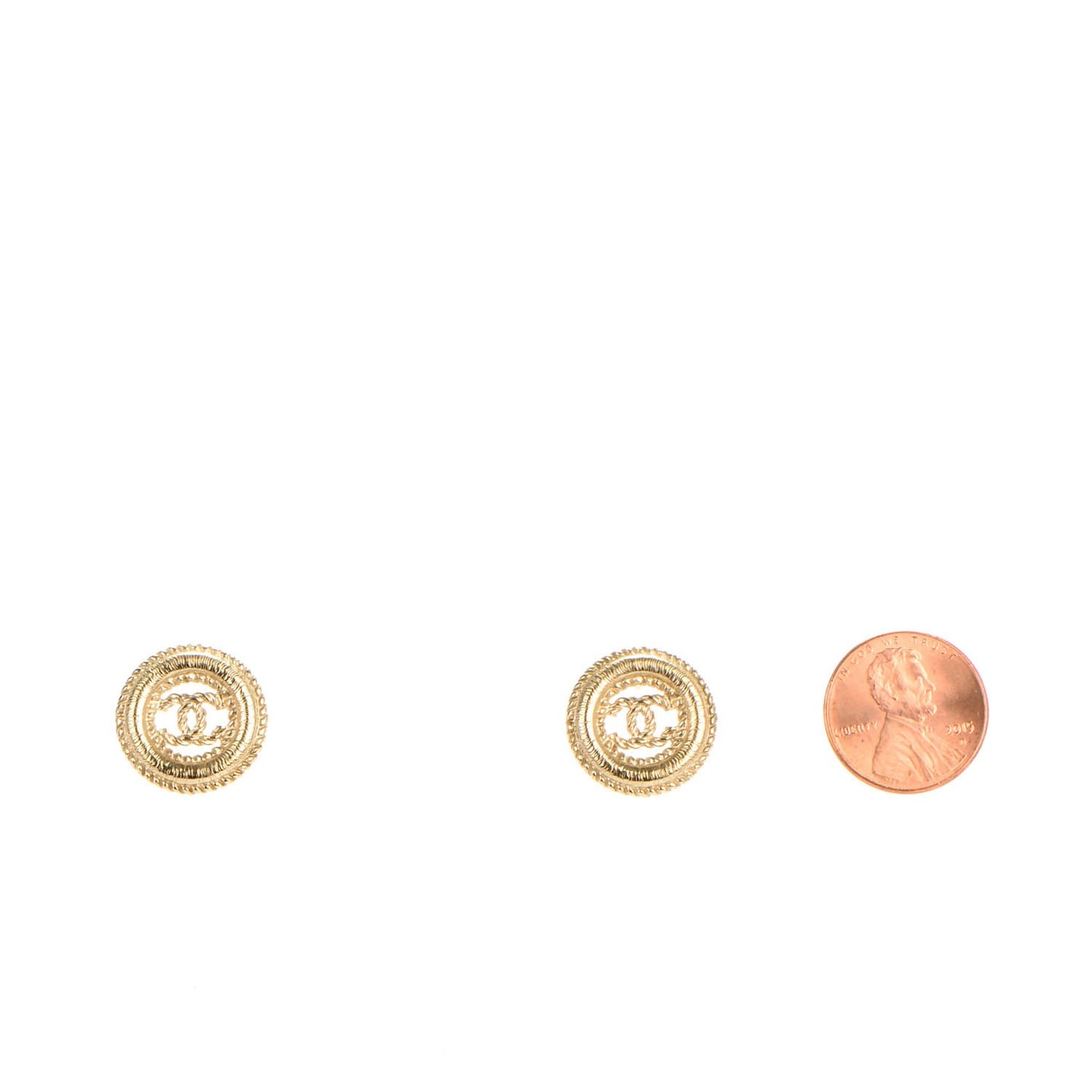 Twisted CC Earrings Light Gold
