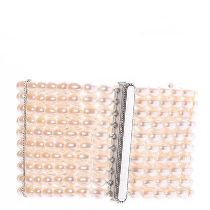 Tiffany Sterling Silver Freshwater Pearl 4.5mm Ziegfeld 10 Strand Bracelet 3 of 5