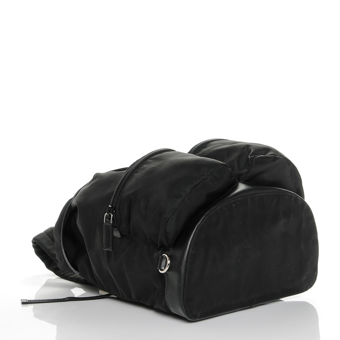 Nylon Vela Single Buckle Backpack Black