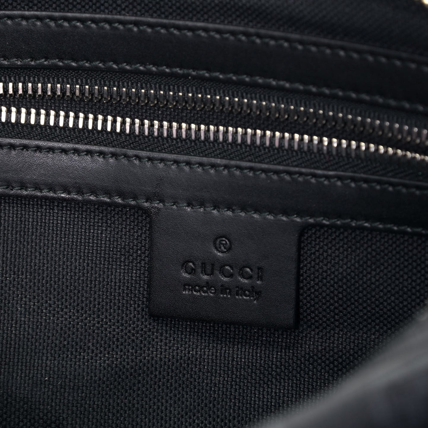 Soft GG Supreme Monogram Web Belt Bag Black Grey