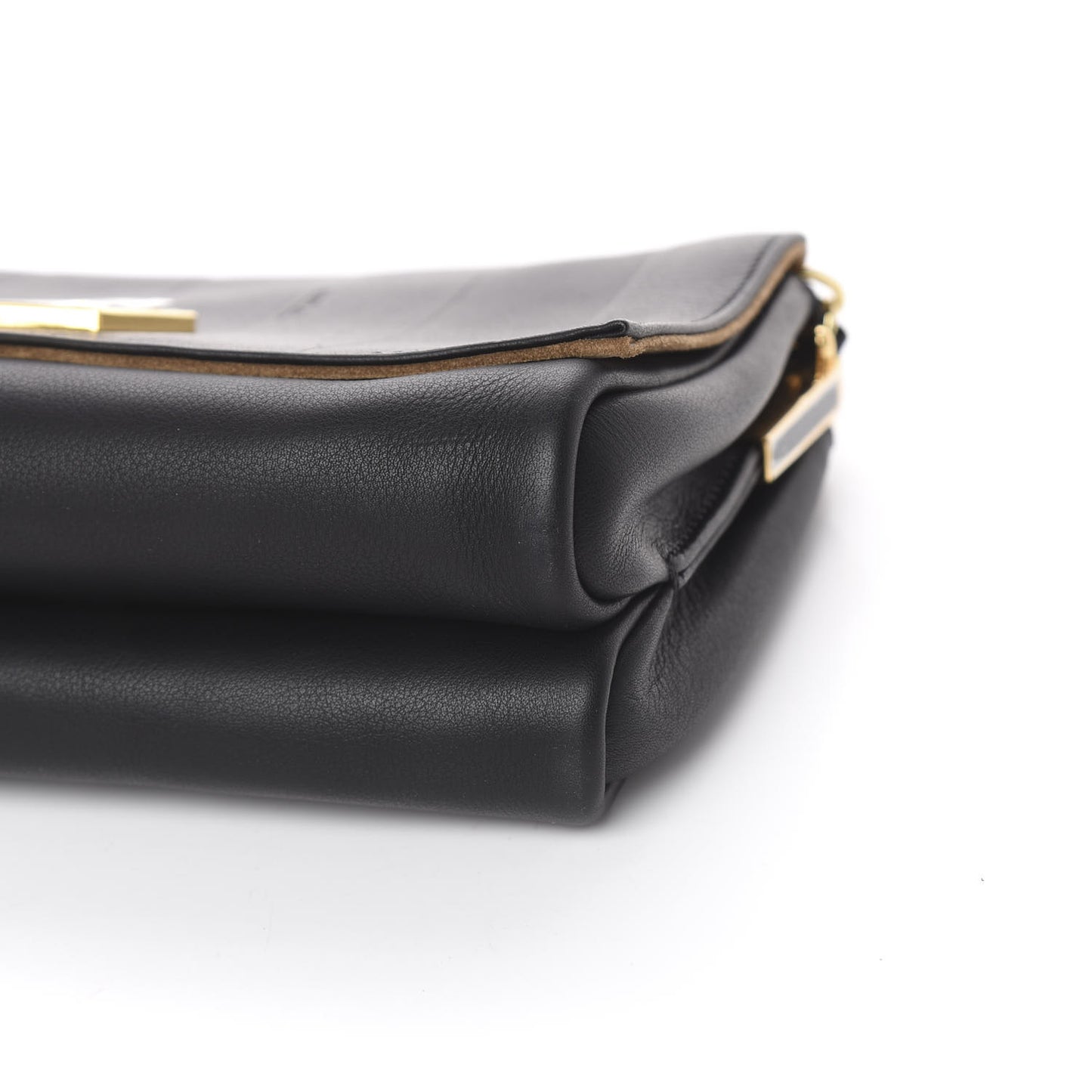 Calfskin Paris Pequin Small Shoulder Bag Black