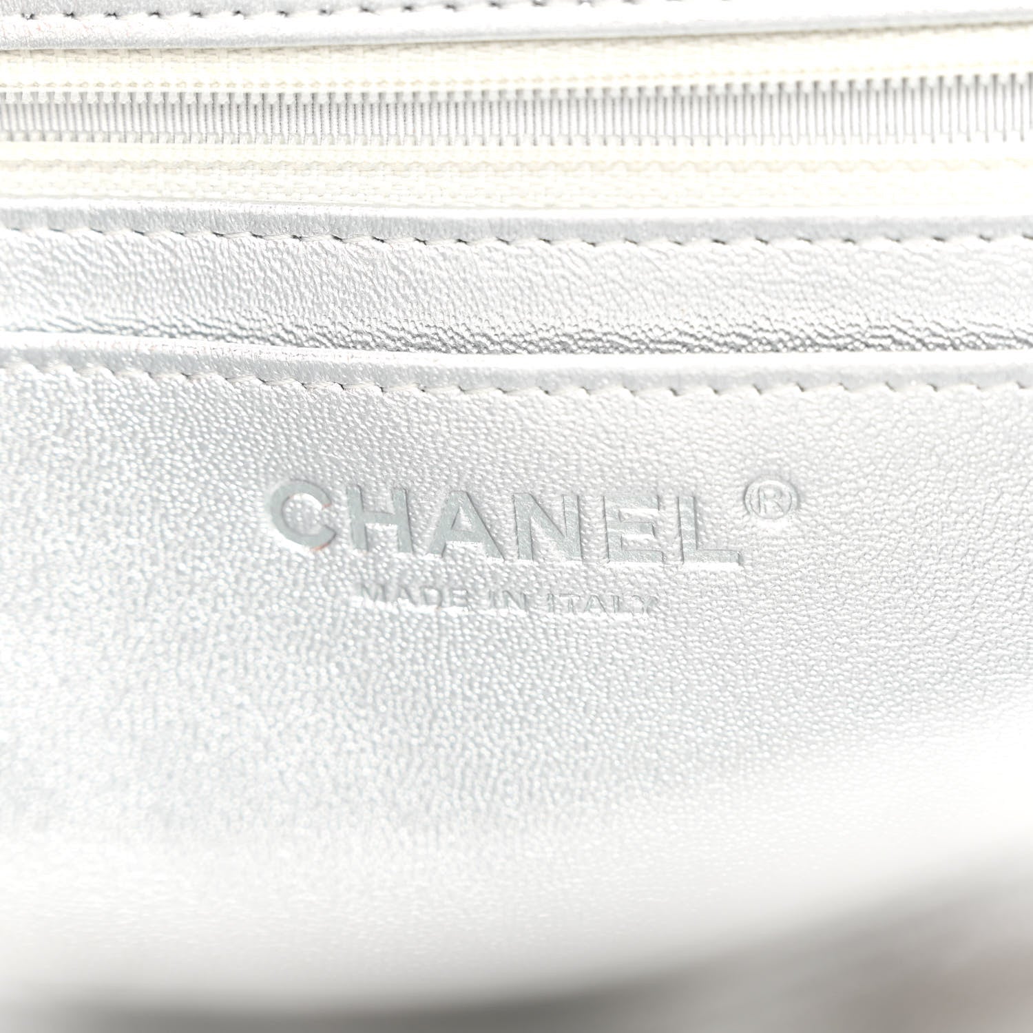 Chanel Metallic Lambskin Quilted Jumbo Single Flap Silver 6 of 11