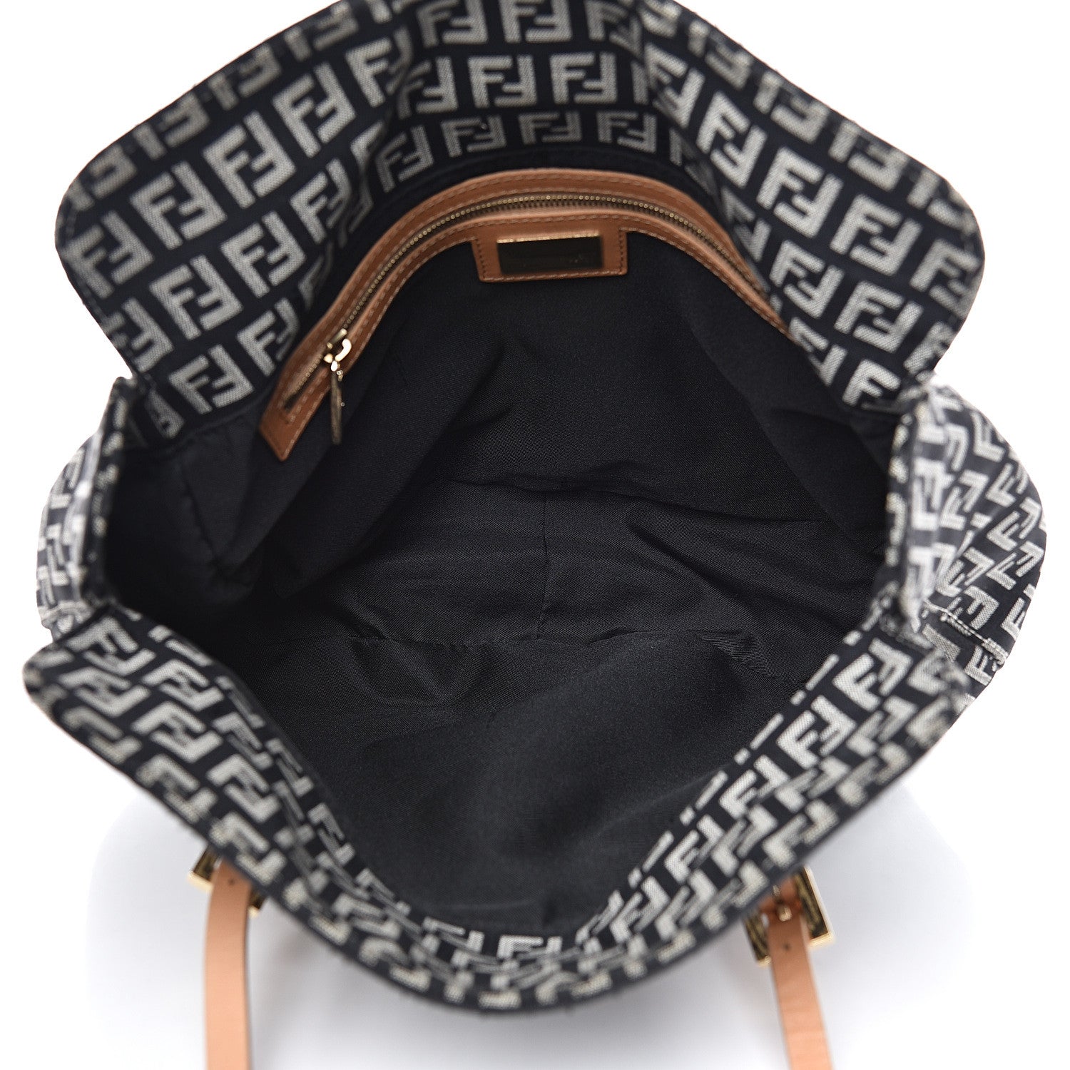 Fendi Zucchino Shoulder Bag Black 4 of 9