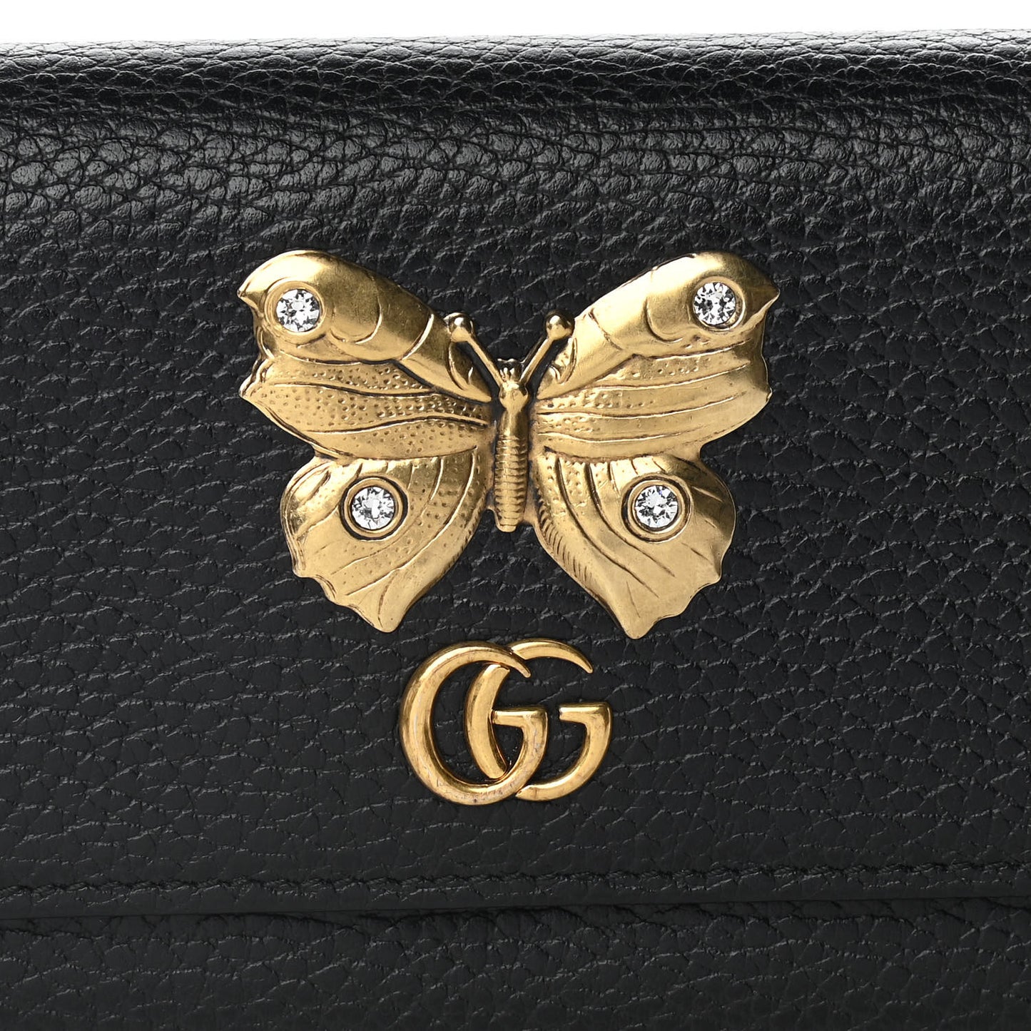 Gucci Calfskin Garden Continental Wallet Black 911285 – FASHIONPHILE