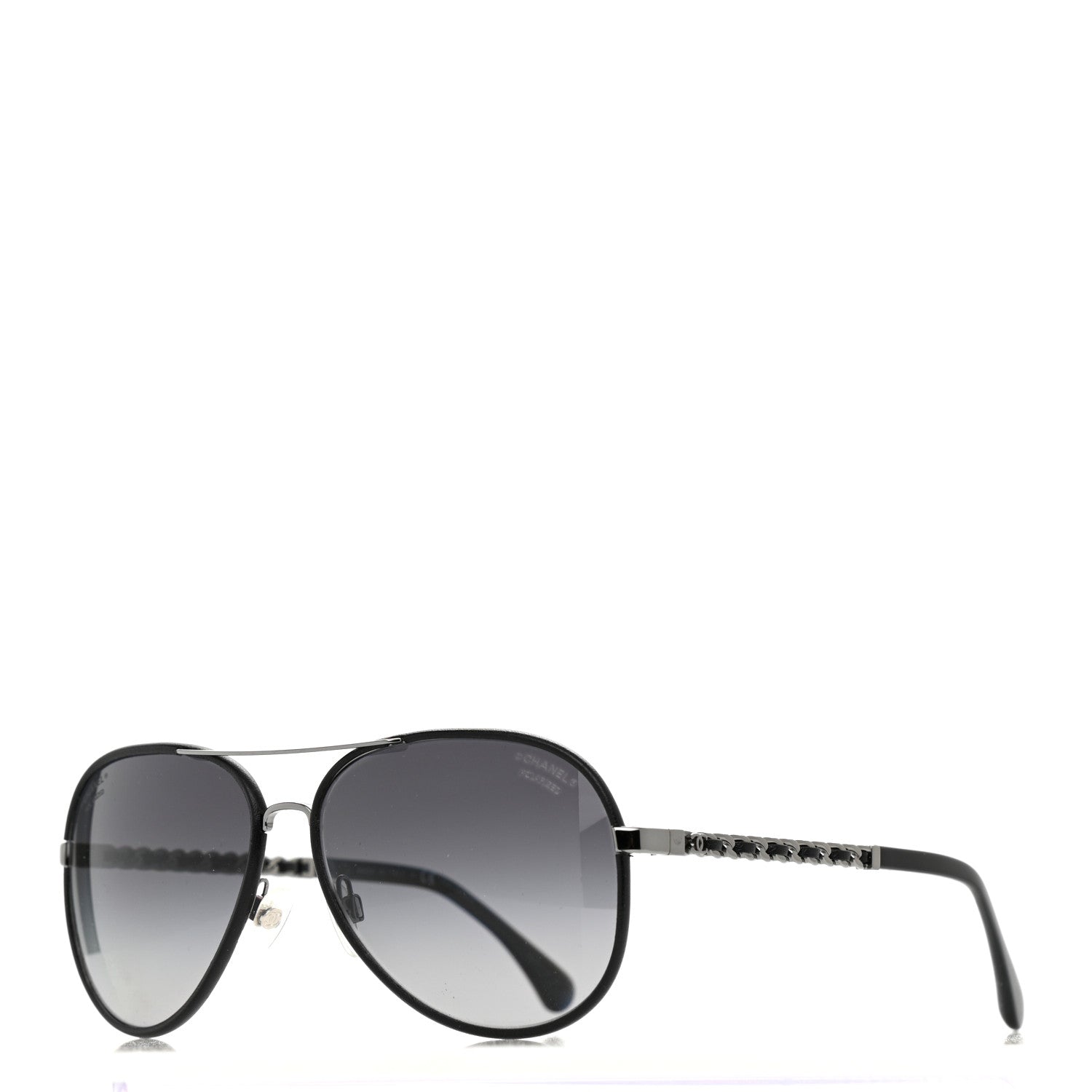 Chanel Polarized Pilot Winter Sunglasses 4219-Q Black 1 of 7