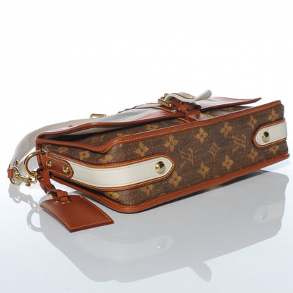 Louis Vuitton Monogram Tisse Rayures Clutch Red 4 of 7