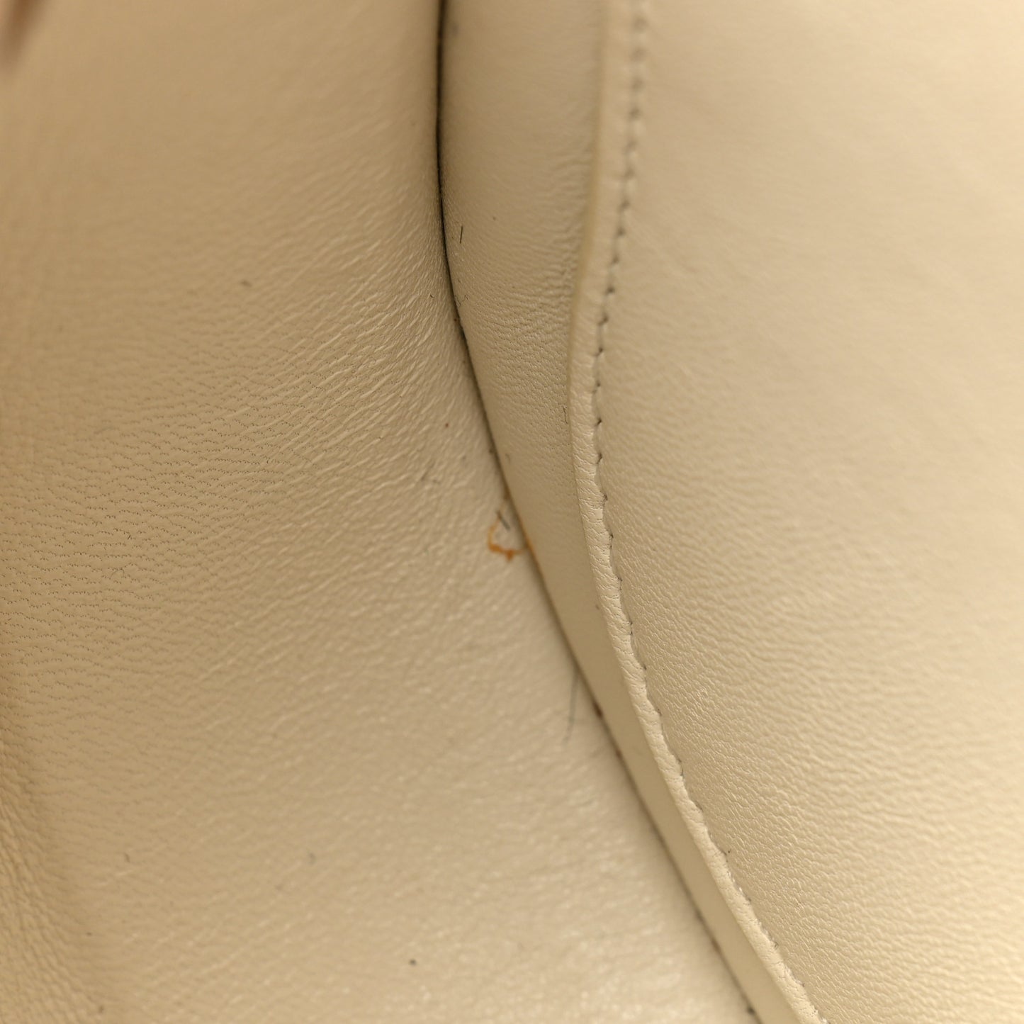 Grained Calfskin Small Trotteur White