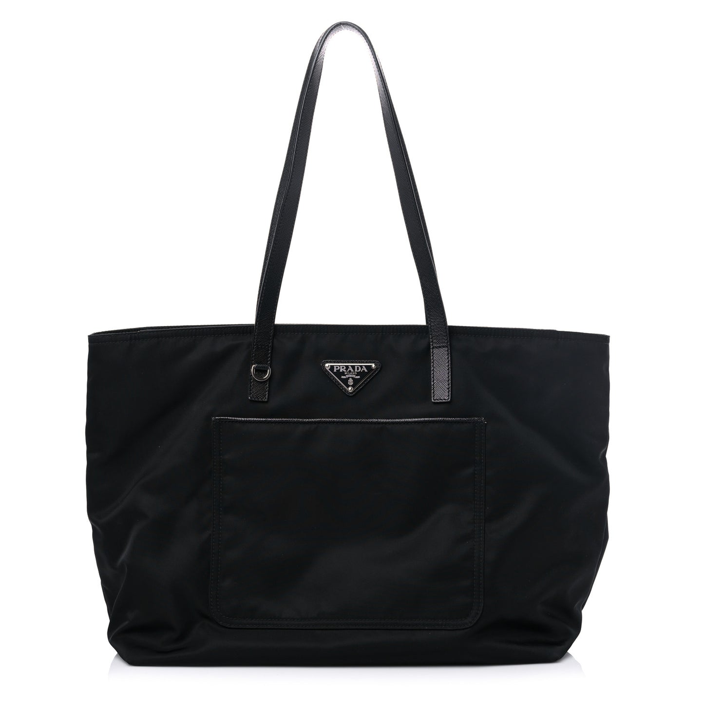 Tessuto Nylon Saffiano Tote Black