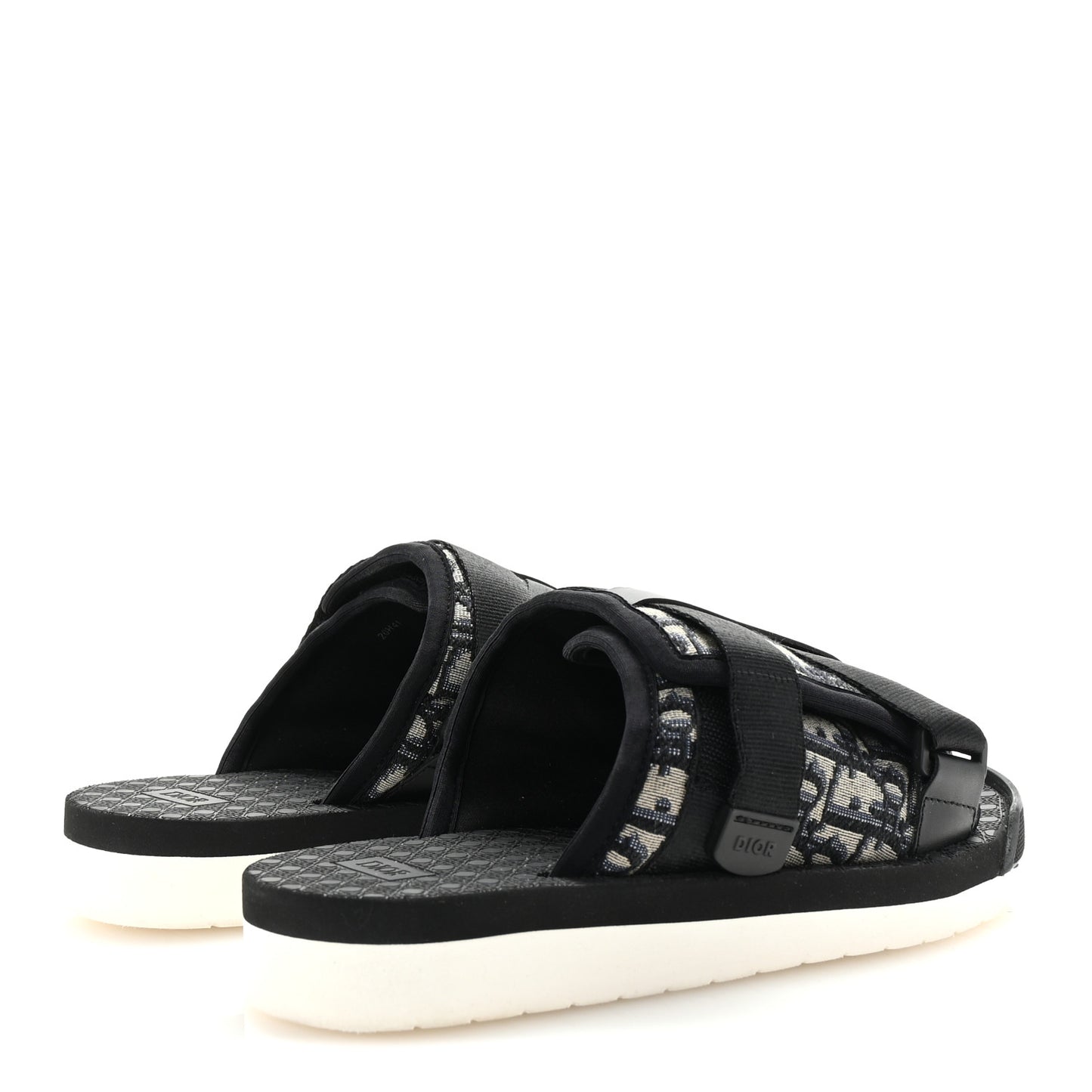Oblique Jacquard Mens Alpha Sandals 41 Beige Black