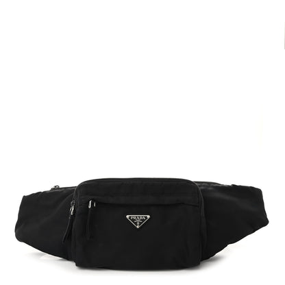 Prada Tessuto Nylon Double Pocket Belt Bag Black 1 of 10