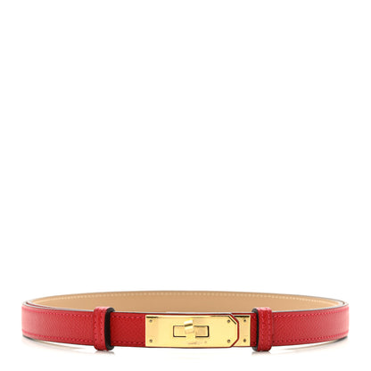 Hermes Epsom Kelly Belt Rouge Casaque 1 of 5