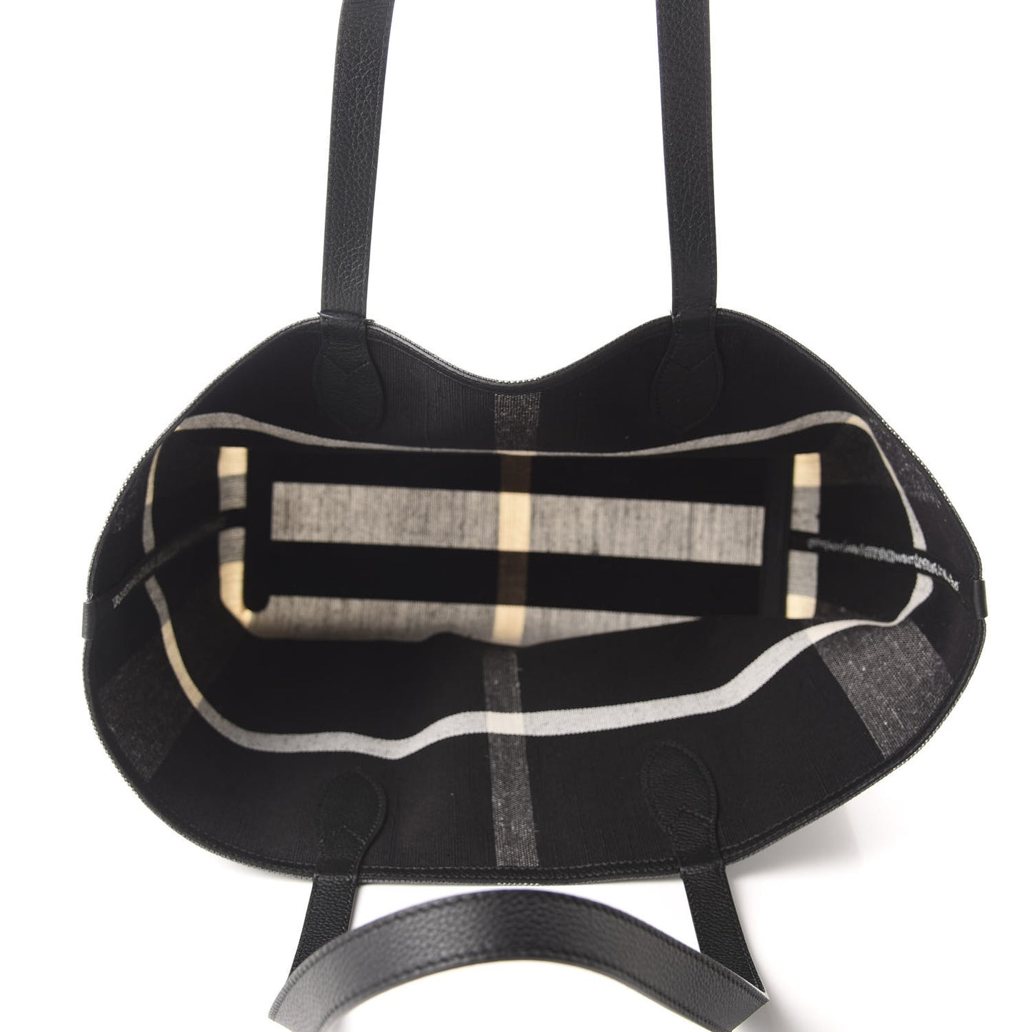 Coated Canvas Mega Check Medium Doodle Tote Black White