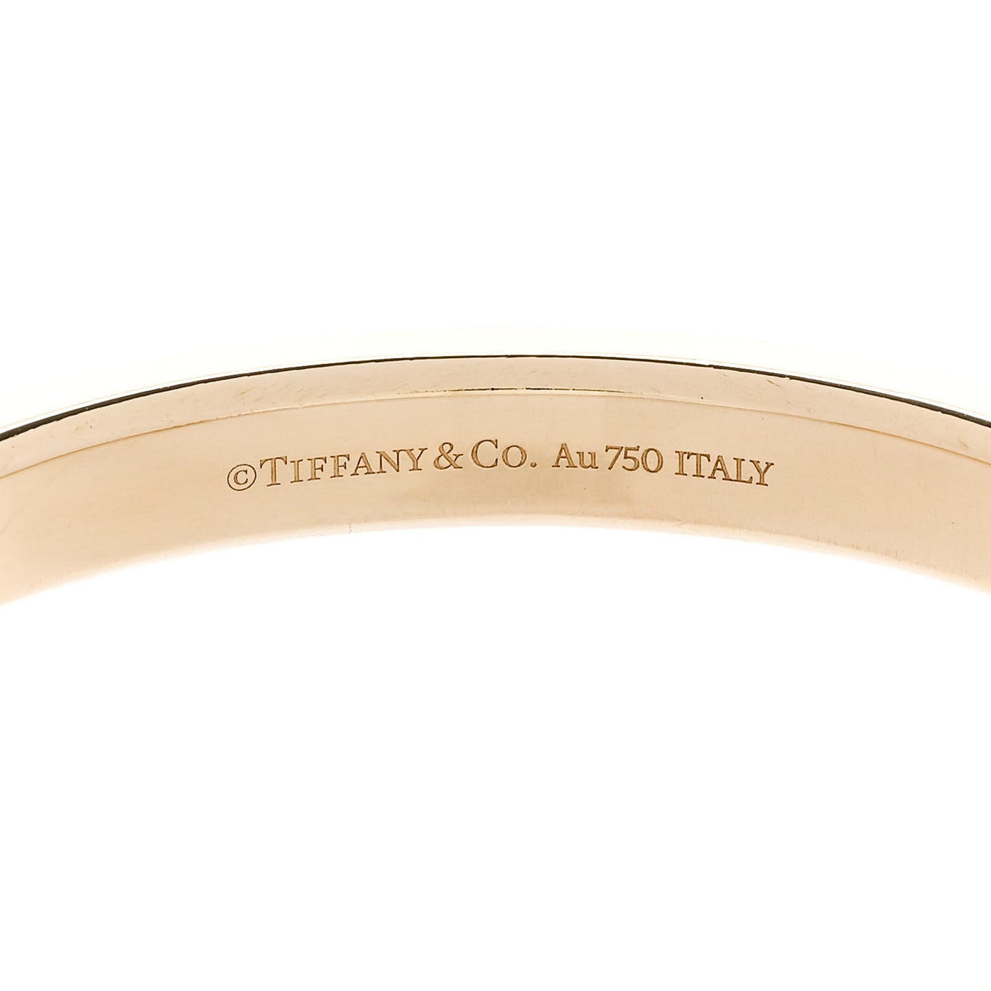 18K Yellow Gold Tiffany Lock Bangle Bracelet