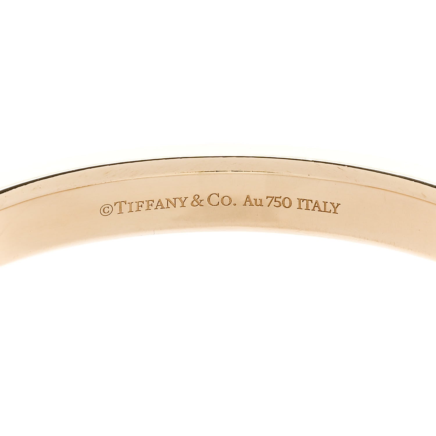 Tiffany 18K Yellow Gold Tiffany Lock Bangle Bracelet 3 of 4