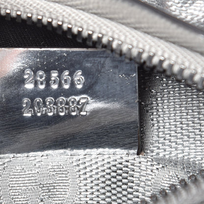 Gucci GG Monogram Web Double Pocket Belt Bag Silver 7 of 10