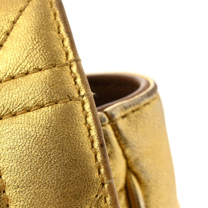 Gucci Metallic Calfskin Matelasse Studded Mini Pearly GG Marmont Shoulder Bag Gold 12 of 13
