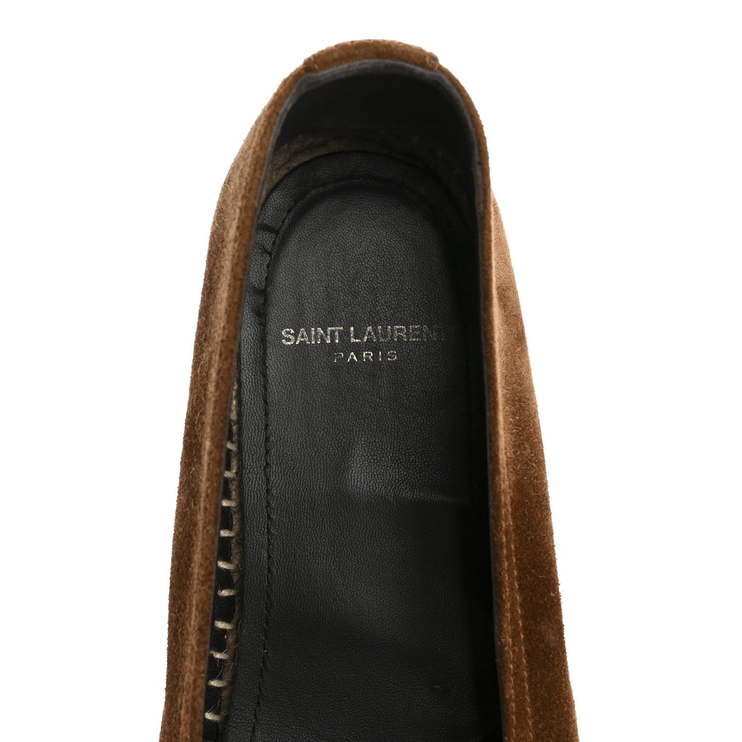Saint Laurent Suede Monogram Espadrilles 37 Brown 7 of 9