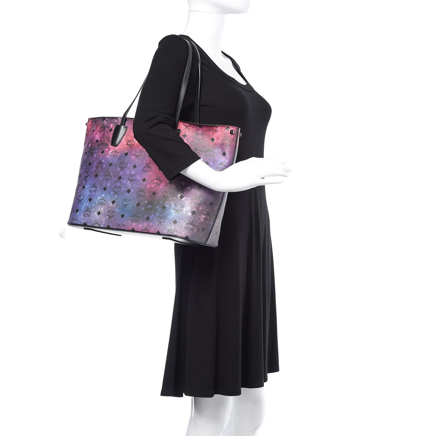 MCM Galaxy Visetos Medium Shopper Tote Multicolor 2 of 13