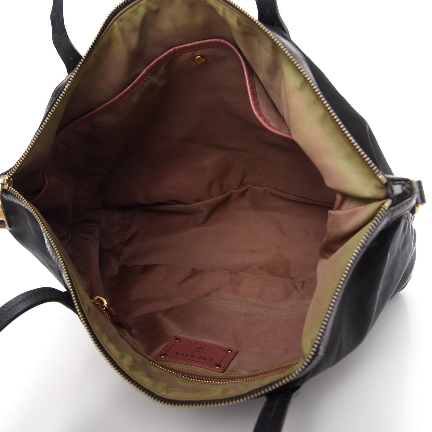 Prada Tessuto Nylon Saffiano Shopping Tote Black 5 of 15