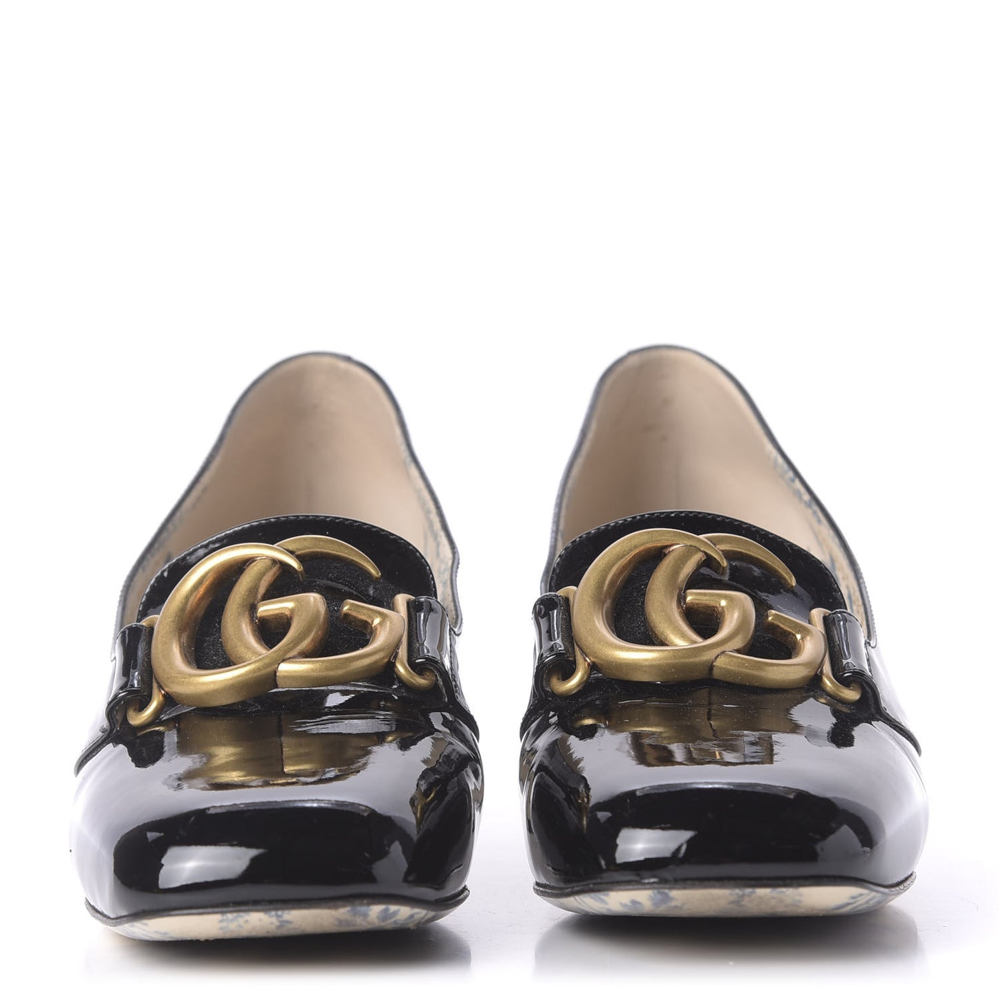 Vernice GG Victoire 55mm Loafer Pumps 38.5 Black