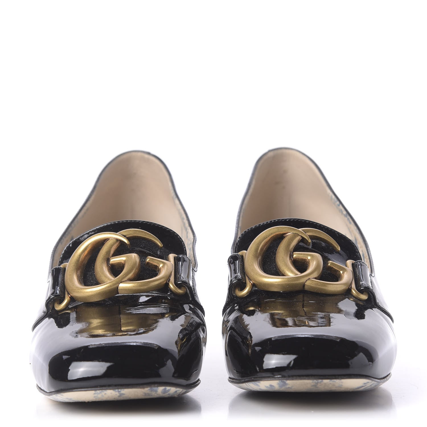 Gucci Vernice GG Victoire 55mm Loafer Pumps 38.5 Black 2 of 11