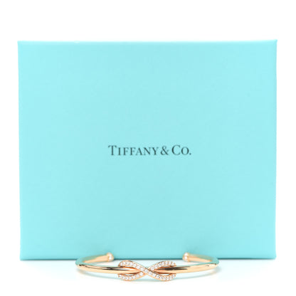 Tiffany 18K Rose Gold Diamond Infinity Cuff Bracelet 5 of 5