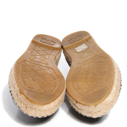 Chanel Lambskin CC Espadrilles 38 Black 5 of 7