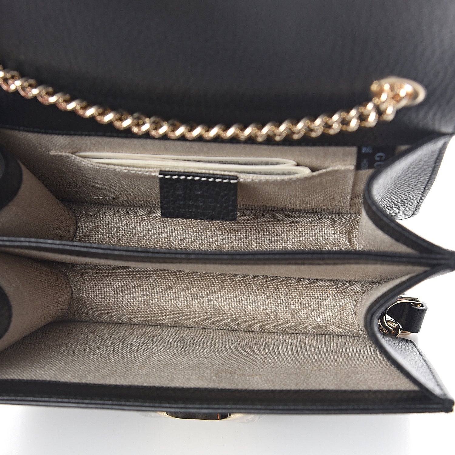 Gucci Dollar Calfskin Small Interlocking G Shoulder Bag Black 6 of 7