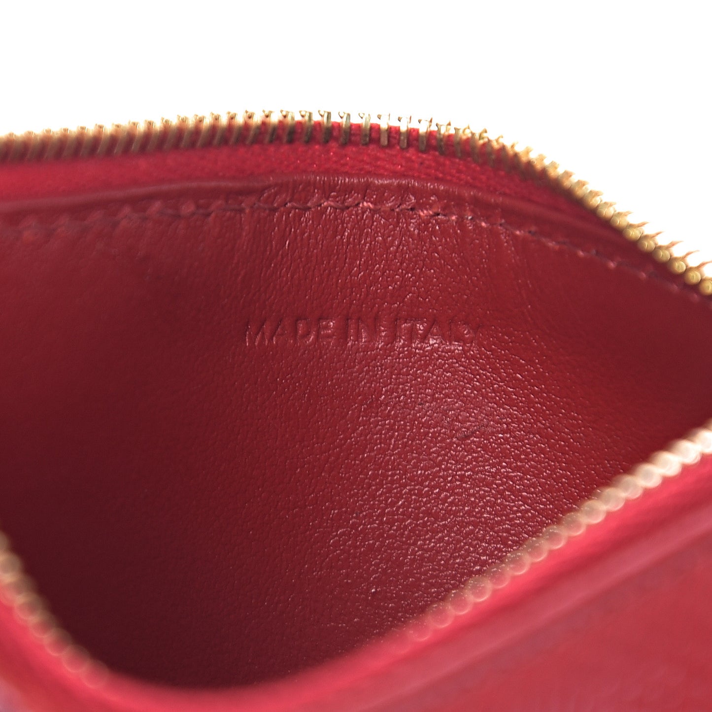Grained Calfskin Zipped Card Holder