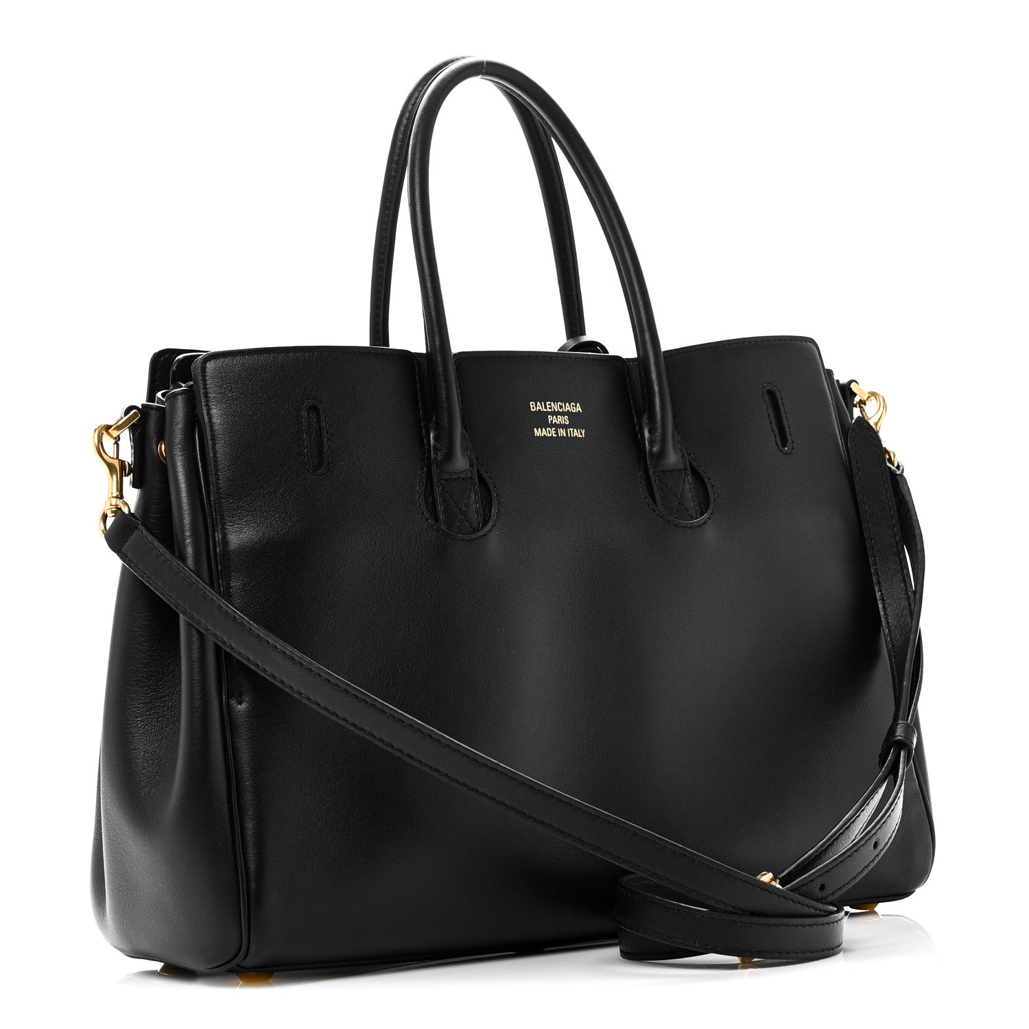 Balenciaga Smooth Calfskin Small Bel Air Carry All Bag Black 3 of 10