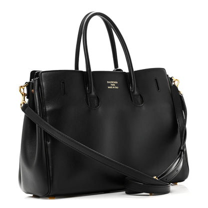 Balenciaga Smooth Calfskin Small Bel Air Carry All Bag Black 3 of 10