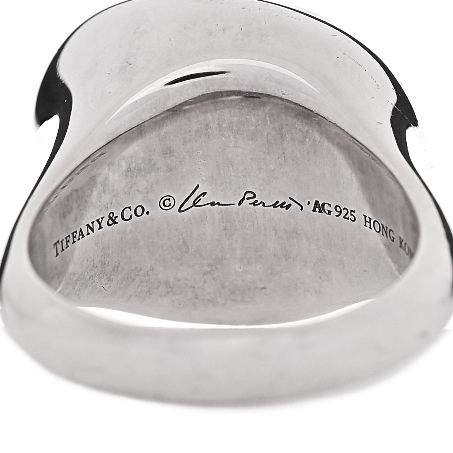Sterling SIlver Crystal Elsa Peretti Cabochon Ring 52 6
