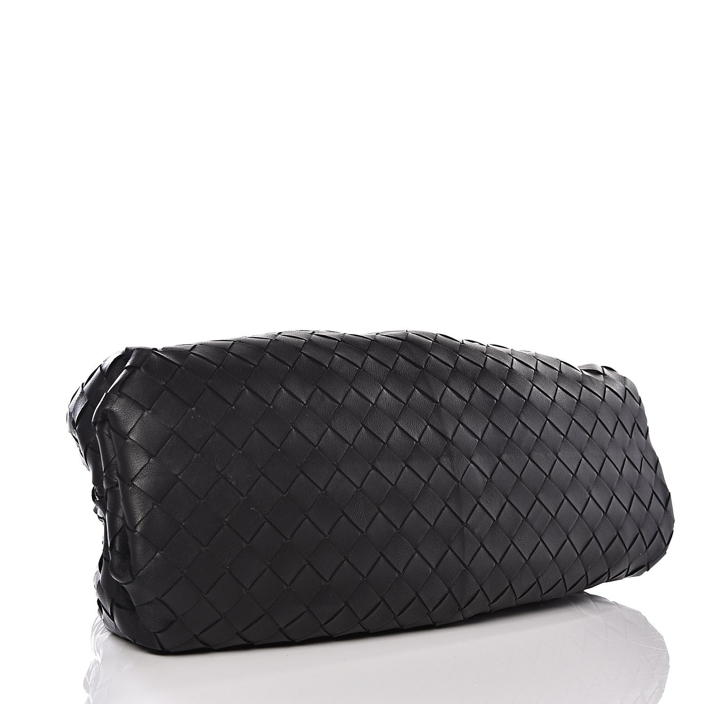 Nappa Maxi Intreccio The Pouch Oversized Clutch Black