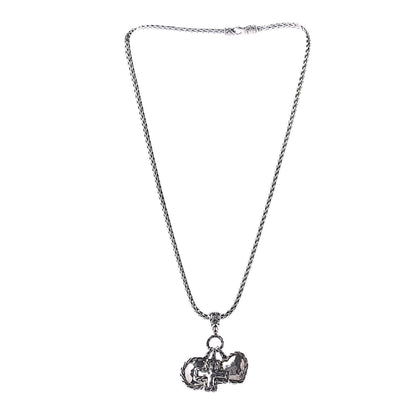 John Hardy Sterling Silver Palu Circle Cross Heart Pendant Necklace 3 of 6