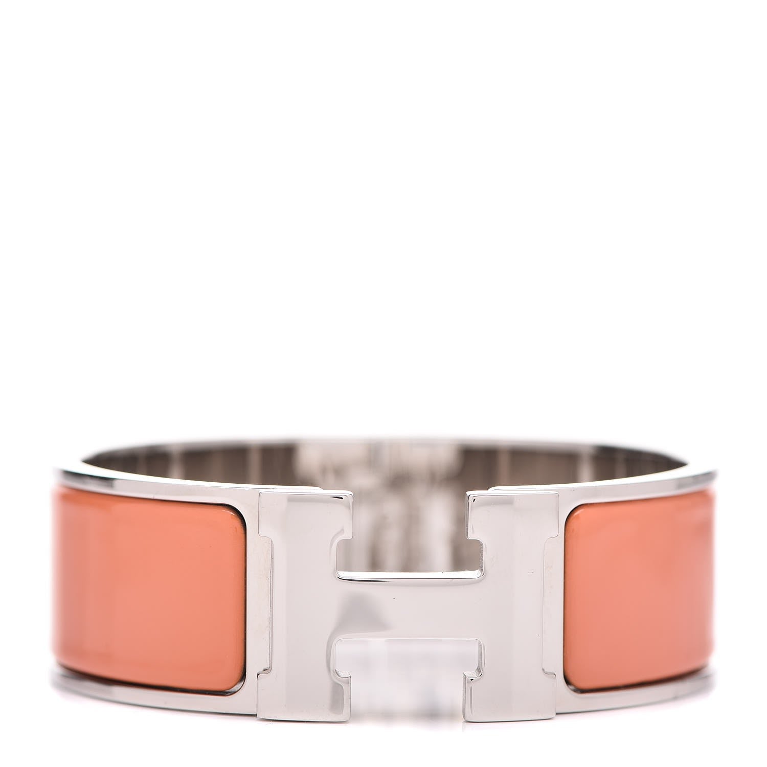 Hermes Enamel Wide Clic Clac H Bracelet PM Mango 1 of 6