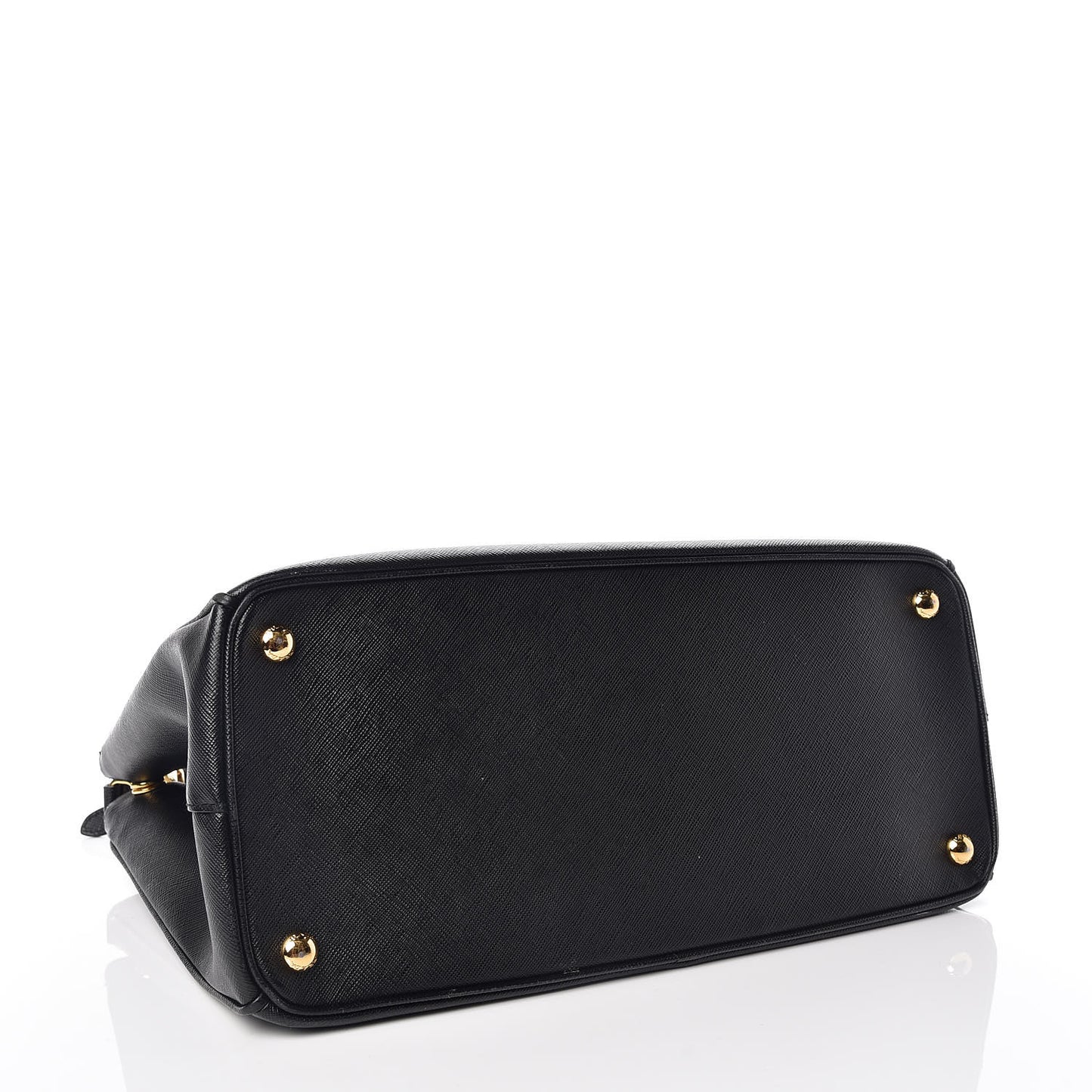 Saffiano Medium Galleria Double Zip Tote Black