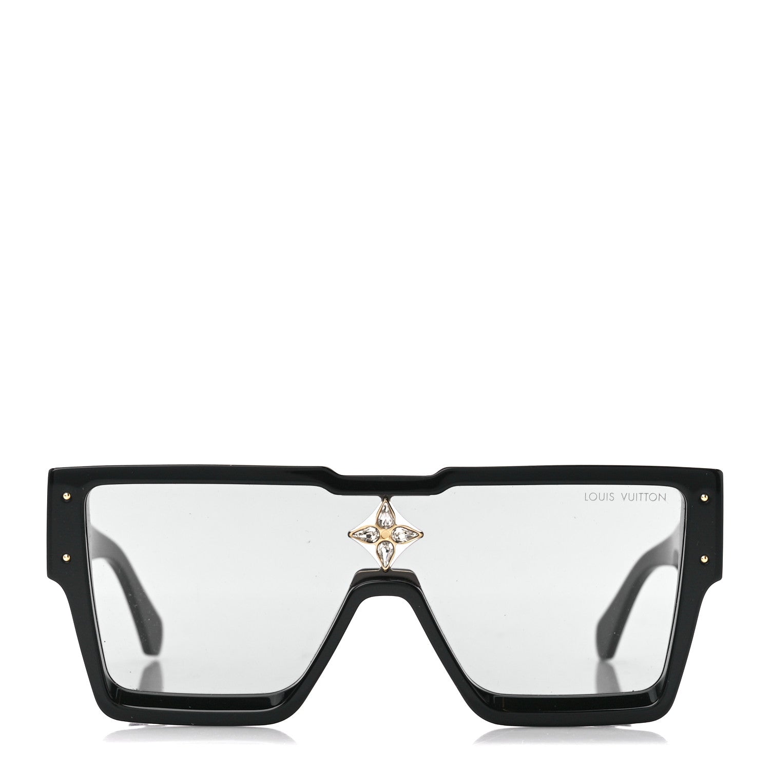 Louis Vuitton Acetate Swarovski Crystal Cyclone Sunglasses Z1547W Black 2 of 8
