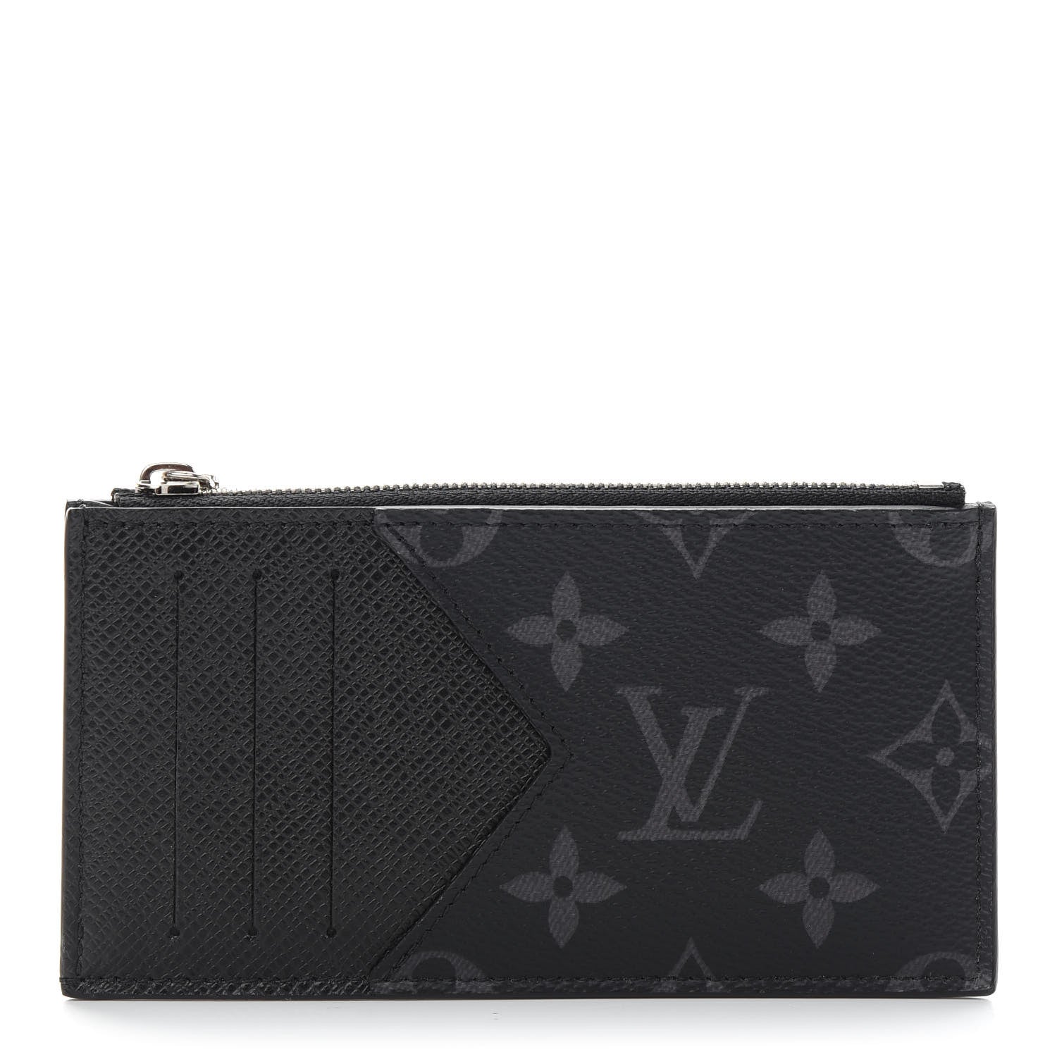 Louis Vuitton Monogram Eclipse Taiga Coin Card Holder 1 of 7