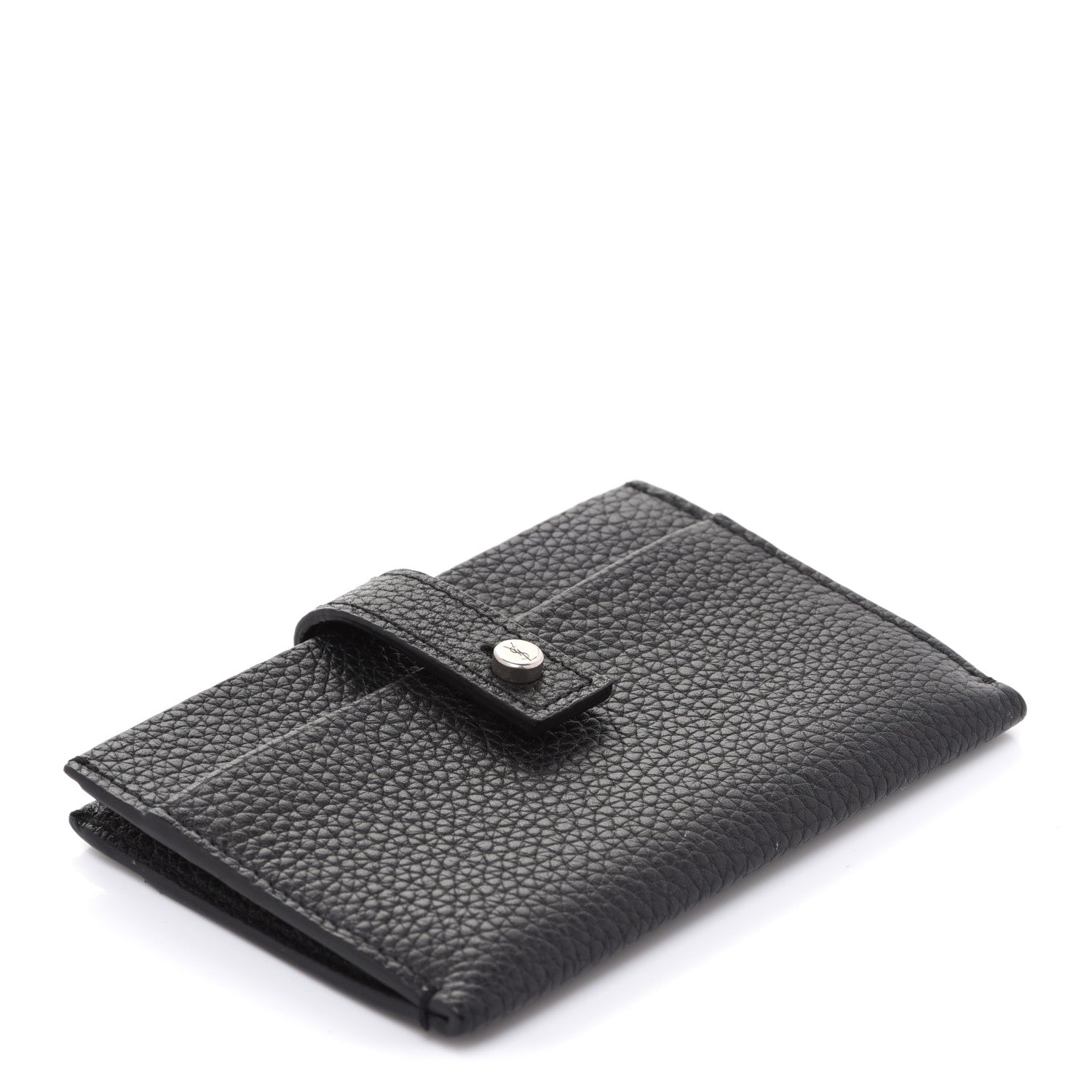 Saint Laurent Grained Calfskin Sac De Jour Card Case Black 4 of 9