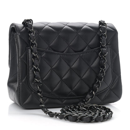 Chanel Lambskin Quilted Mini Square Flap So Black 3 of 11