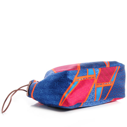 Hermes Silk Fourbi Carre en Cravates 30 GM Pouch Sapphire Bleu 4 of 10