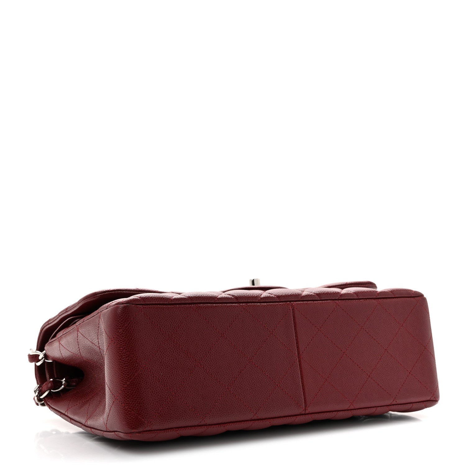 Chanel Caviar Quilted Jumbo Double Flap Burgundy 4 of 13