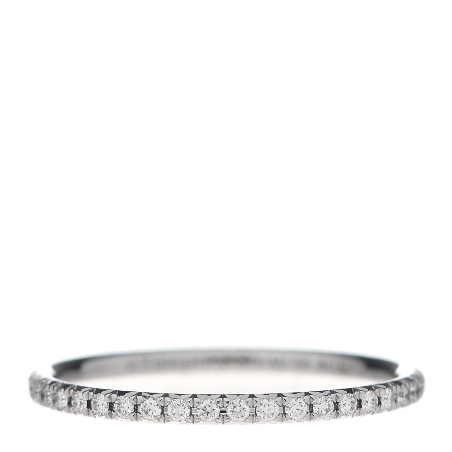18K White Gold Diamond Metro Ring 52 6