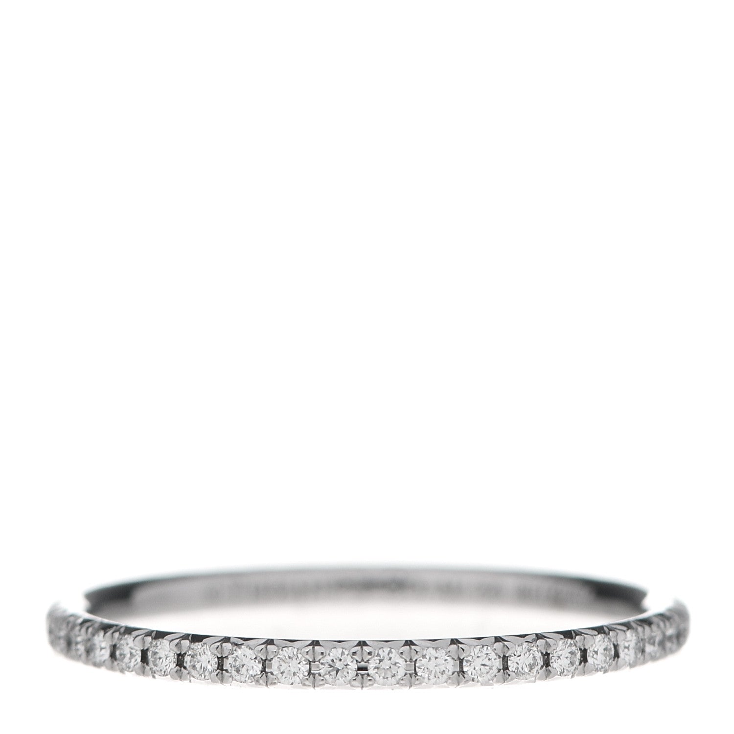 Tiffany 18K White Gold Diamond Metro Ring 52 6 1 of 5