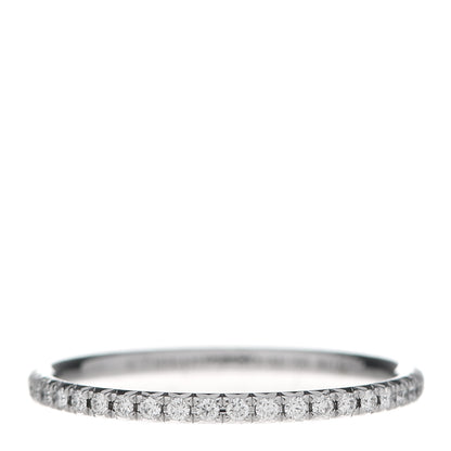 Tiffany 18K White Gold Diamond Metro Ring 52 6 1 of 5