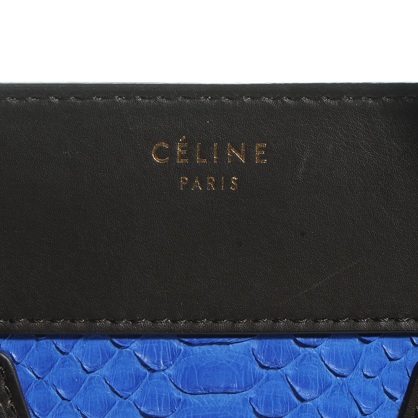 Python Mini Tri-Color Luggage Cobalt