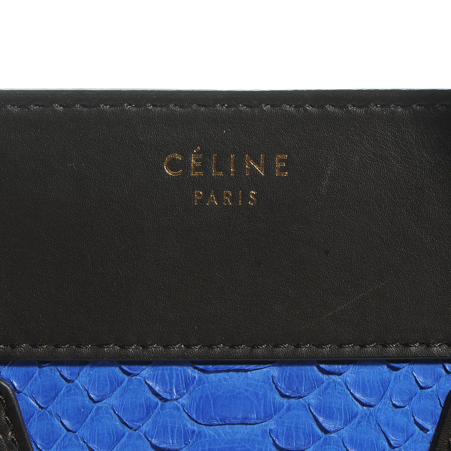 Celine Python Mini Tri-Color Luggage Cobalt 8 of 8