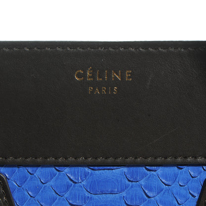 Celine Python Mini Tri-Color Luggage Cobalt 8 of 8