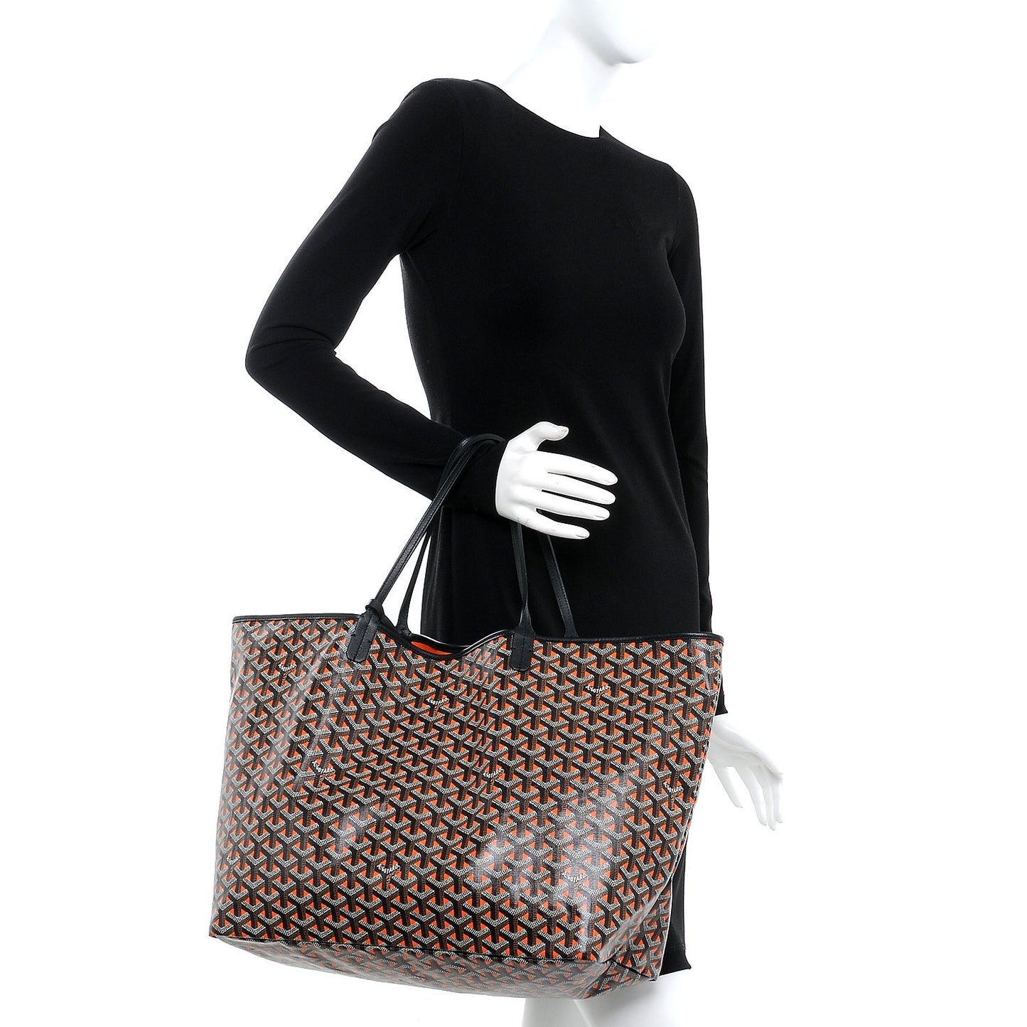 Goyardine Saint Louis Claire Voie GM Black Orange