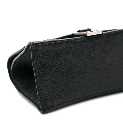 Balenciaga Grained Calfskin Small Hourglass Top Handle Bag Black 7 of 9